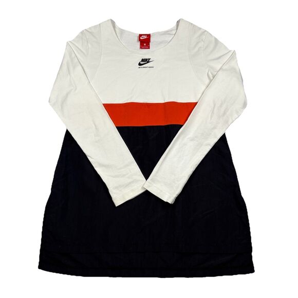 Nike Dresses & Skirts - Nike International Long Sleeve Dress Womens M White Black Red Colorblock